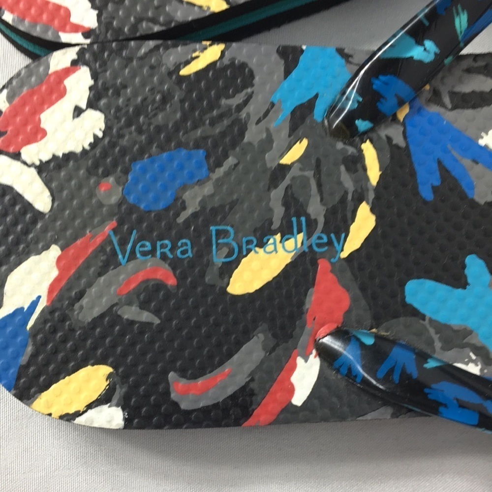 Vera Bradley Women’s Splash Floral Flip Flops Size 5/6 Like-NEW Condition - Picture 5 of 8